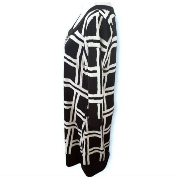 TIANA B. BLACK & WHITE DRESS SZ.L EUC. - Picture 5 of 9